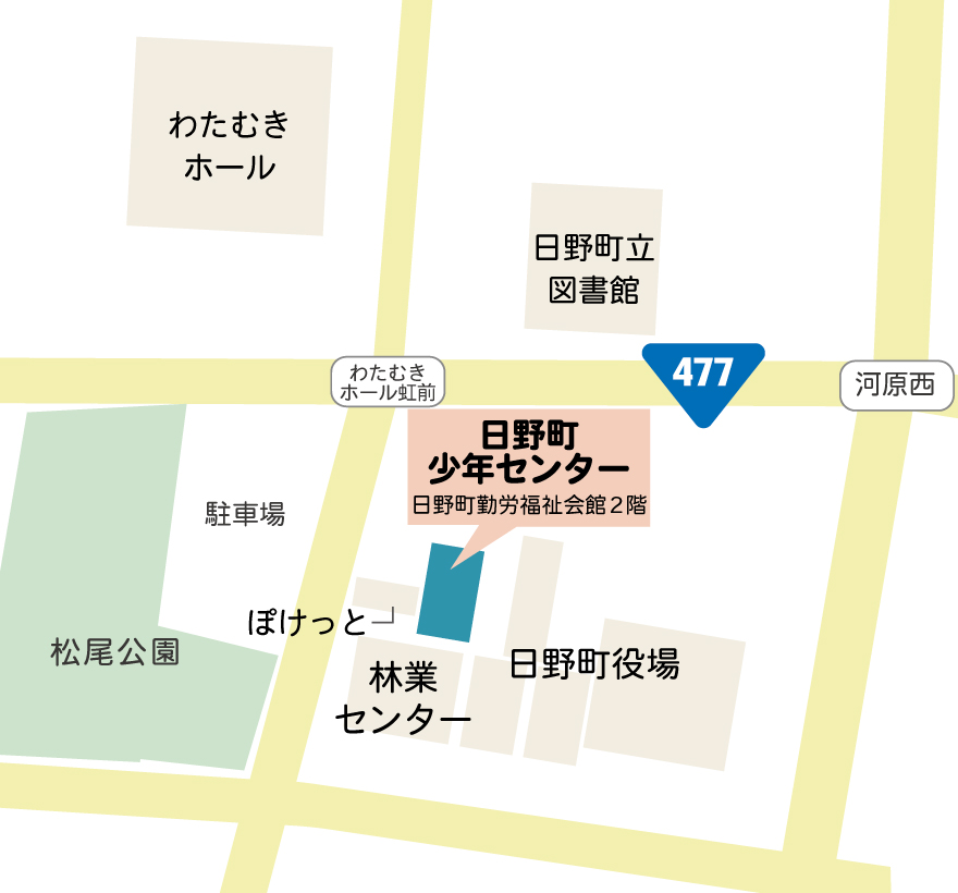 日野町少年センターマップ。
